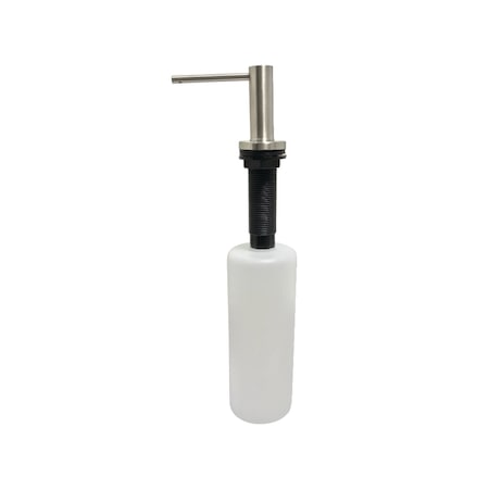 Kingston Brass SD8618 Soap Dispenser W/ Straight Nozzle 17 oz, Brushed Nickel SD8618